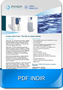Ultra saf su üretimi için su arıtma sistemi